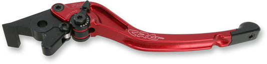 CRG RC2 standard motorcycle brake lever in red, showcasing high-performance control with ergonomic design and vibrant color.