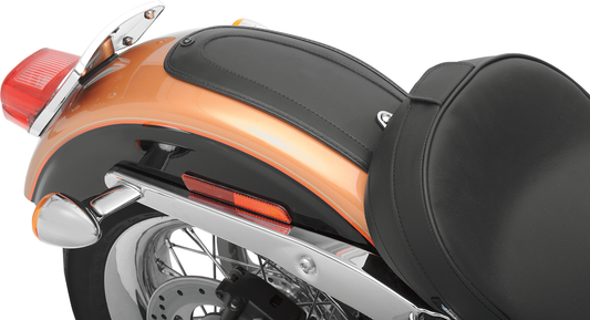DRAG SPECIALTIES SEATS Fender Skin with leather perimeters and felt liner, designed for custom motorcycle seat replacement.