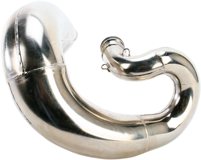 FMF Fatty Pipe motorcycle exhaust, high-performance FMF exhaust system with polished metal finish and mounting hardware.