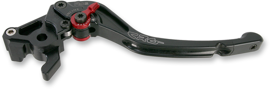 Black CRG RC2 Standard Brake Lever with 2AN-523-T-B fitting, designed for motorcycle braking systems.
