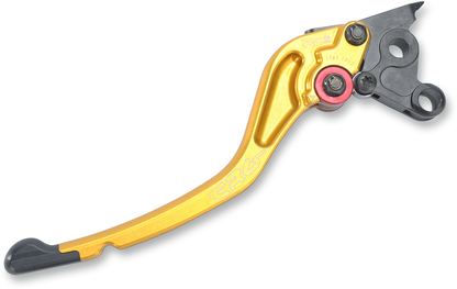 CRG RC2 Standard Brake Lever in gold, lightweight motorcycle brake lever with ergonomic design, part number 2AB-521B-T-G.