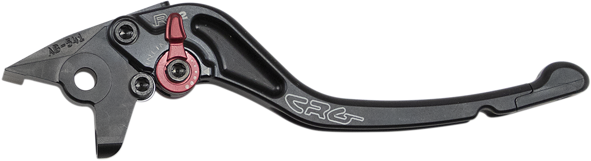 Black CRG RC2 Standard Brake Lever, model 2AB-541-T-B, shown in the image with a sleek, ergonomic design for motorcycle braking systems.