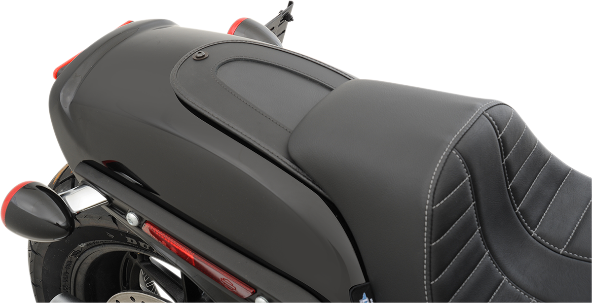 DRAG SPECIALTIES SEATS fender skin with leather centers and felt liner, motorcycle seat part 1405-0279.