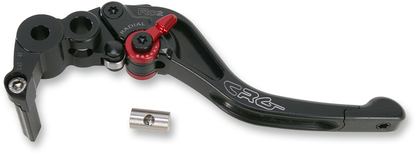 CRG RC2 Shorty Brake Lever in black, showcasing a sleek motorcycle brake lever with ergonomic design and precise craftsmanship.