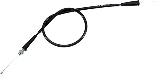 Black vinyl throttle cable by MOTION PRO for motorcycles and powersports vehicles, part number 10-0099, shown coiled and ready for installation.