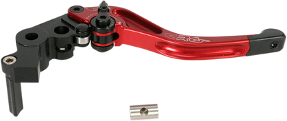 Red CRG RC2 Shorty Brake Lever for motorcycle, featuring a sleek design and ergonomic grip.