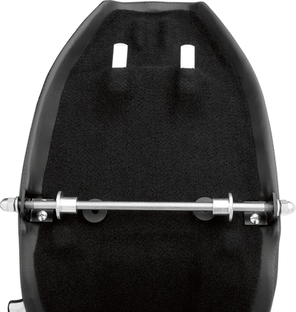 Drag Specialties low solo seat for FX/FL motorcycles with smooth finish, vintage style, and durable upholstery.