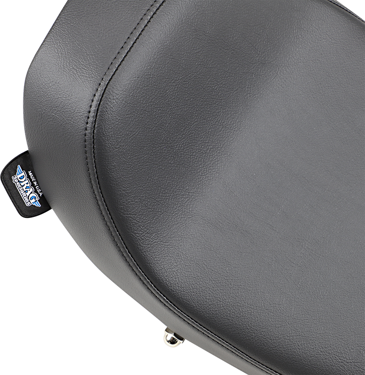 Drag Specialties low solo motorcycle seat with smooth finish, designed for FX/FL models from 1958 to 1984.