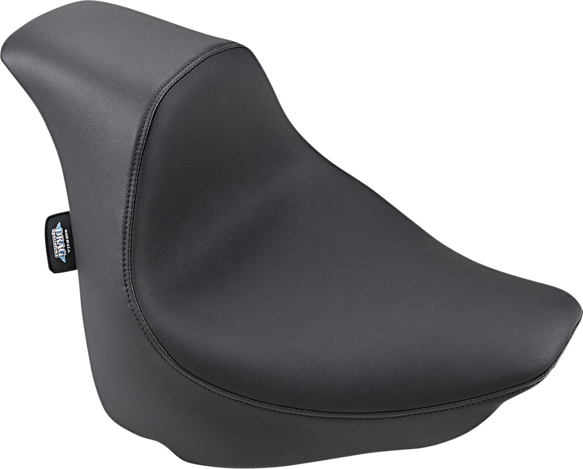 Drag Specialties EZ-Solo seat for FXFB/S motorcycles with smooth vinyl finish, designed for comfortable riding and stylish look.
