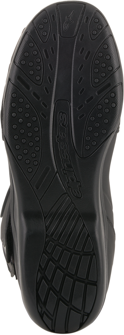 Alpinestars Radon Drystar® motorcycle boots in black, US 9 / EU 43, showing the sturdy design and protective features.