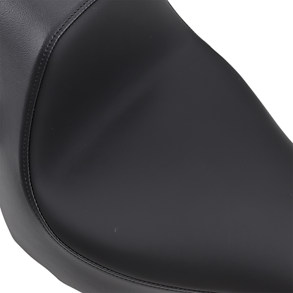 Drag Specialties EZ-Solo seat for FXFB/S motorcycles, smooth solar-reflective leather, designed for 2018-2022 models.