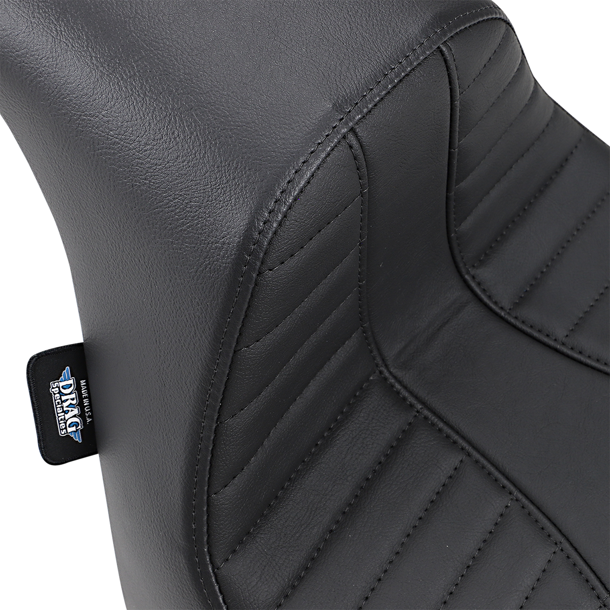 Drag Specialties EZ-Solo seat with Scorpion Stitch for FXFB/S, vinyl comfort, featuring easy installation and stylish design.