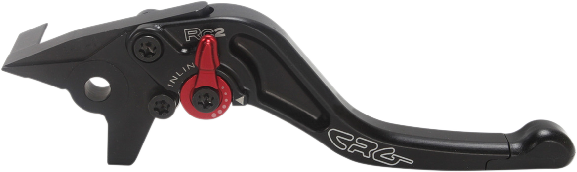 CRG RC2 Shorty Black Brake Lever for motorcycle control, compact design, and ergonomic grip, part number 2AB-541-H-B.