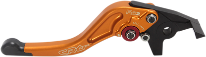 CRG RC2 Shorty Brake Lever in gold, motorcycle brake lever with ergonomic design and adjustable features, part #2AB-541-H-G