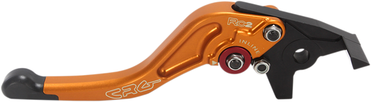 CRG RC2 Shorty Brake Lever in gold, motorcycle brake lever with ergonomic design and adjustable features, part #2AB-541-H-G