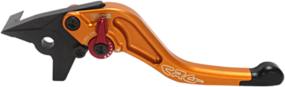 CRG RC2 Shorty brake lever in gold, motorcycle part with ergonomic design and branded CRG logo visible on the lever