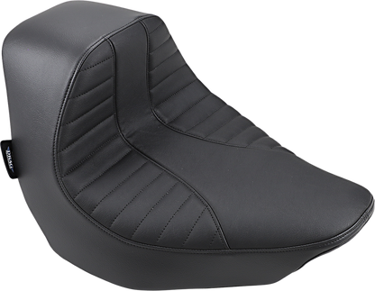 EZ-Solo seat with Scorpion stitch from Drag Specialties for FLFB/S 2018-2025, featuring durable vinyl upholstery and sleek design.