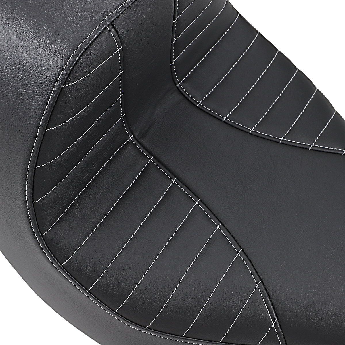 DRAG SPECIALTIES EZ-Solo seat with Scorpion Stitch in silver thread vinyl for FLFB/S 2018-2022 motorcycle