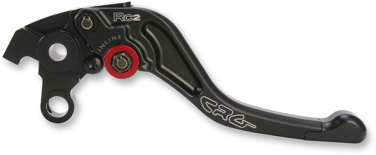 Black CRG RC2 Shorty Clutch Lever with ergonomic design for motorcycle control, part number 2AN-651-H-B.