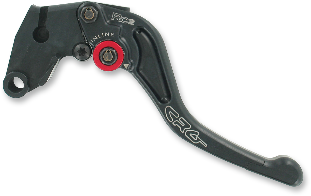 Black CRG RC2 Shorty Clutch Lever with ergonomic design for motorcycle control, part number 2AN-683-H-B.