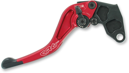 CRG RC2 Shorty clutch lever in red, motorcycle part with ergonomic design and adjustable features for enhanced control.