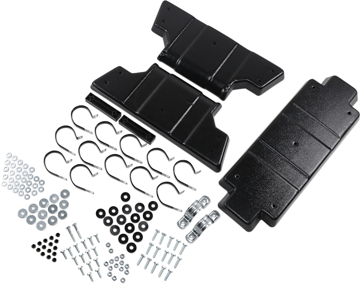 Moose Offroad UTV roof three-piece set, durable offroad protection for UTV vehicles, shown assembled on a utility terrain vehicle.