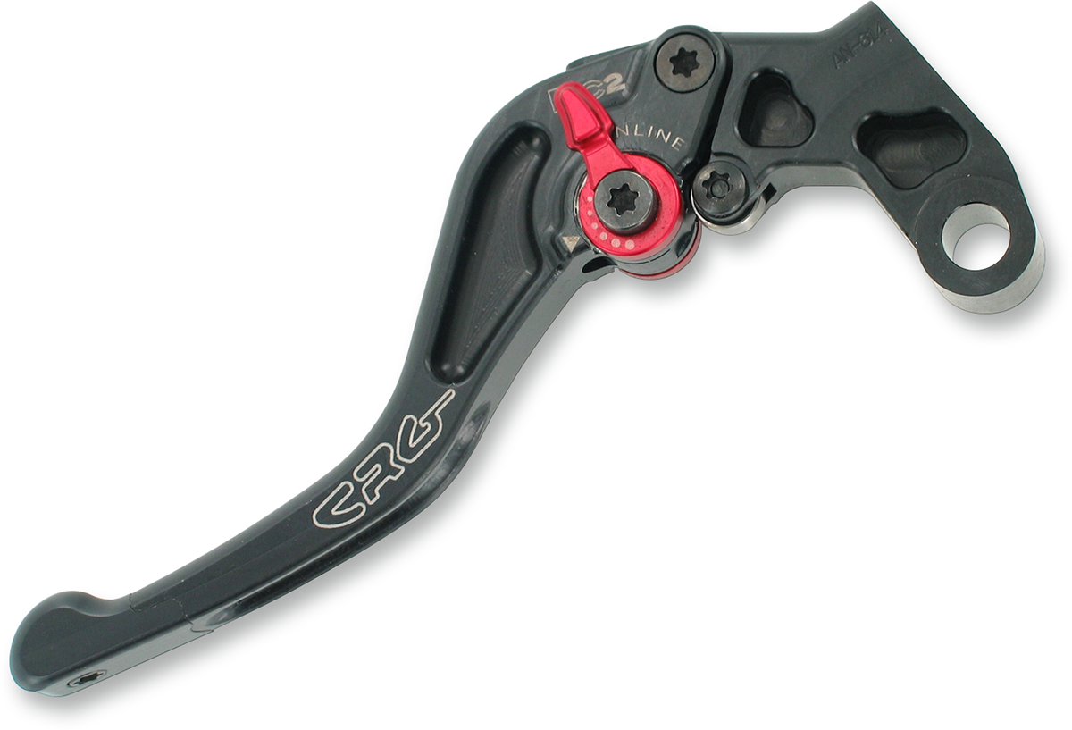 Black CRG RC2 Shorty Clutch Lever with 2AN-614-H-B fitting, designed for enhanced control and durability in motorcycle applications.