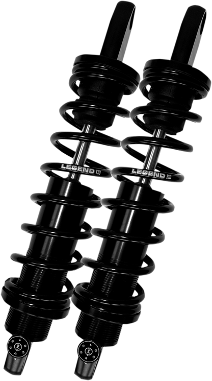 Legend Suspension REVO-A adjustable Dyna coil suspension, 14-inch black coil shock absorber for motorcycles.