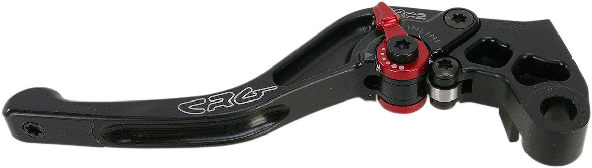 Black CRG RC2 Shorty clutch lever with 2AN-641-H-B model number, designed for motorcycle control and easy grip.