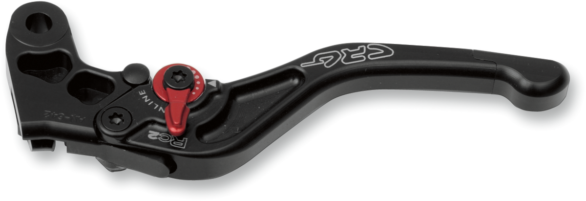 Black CRG RC2 Shorty Clutch Lever with 2AN-662-H-B design, showcasing a sleek and compact motorcycle clutch lever.