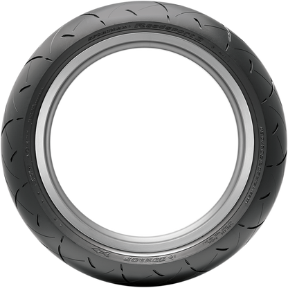 Dunlop Roadsport 2 front motorcycle tire 120/60ZR17 (55W) with tread pattern for high-performance winding road riding.