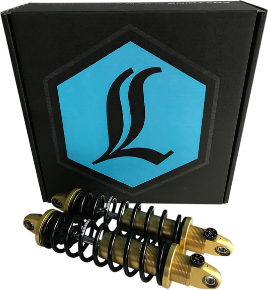 Legend Suspension REVO-A adjustable Dyna coil suspension in gold, 14-inch length, part 1310-1744, shown in the image.