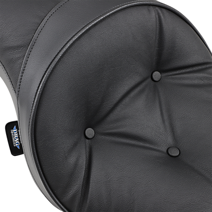 Low profile pillow seat for Harley XL '04-'22 by Drag Specialties Seats, designed for comfortable riding.