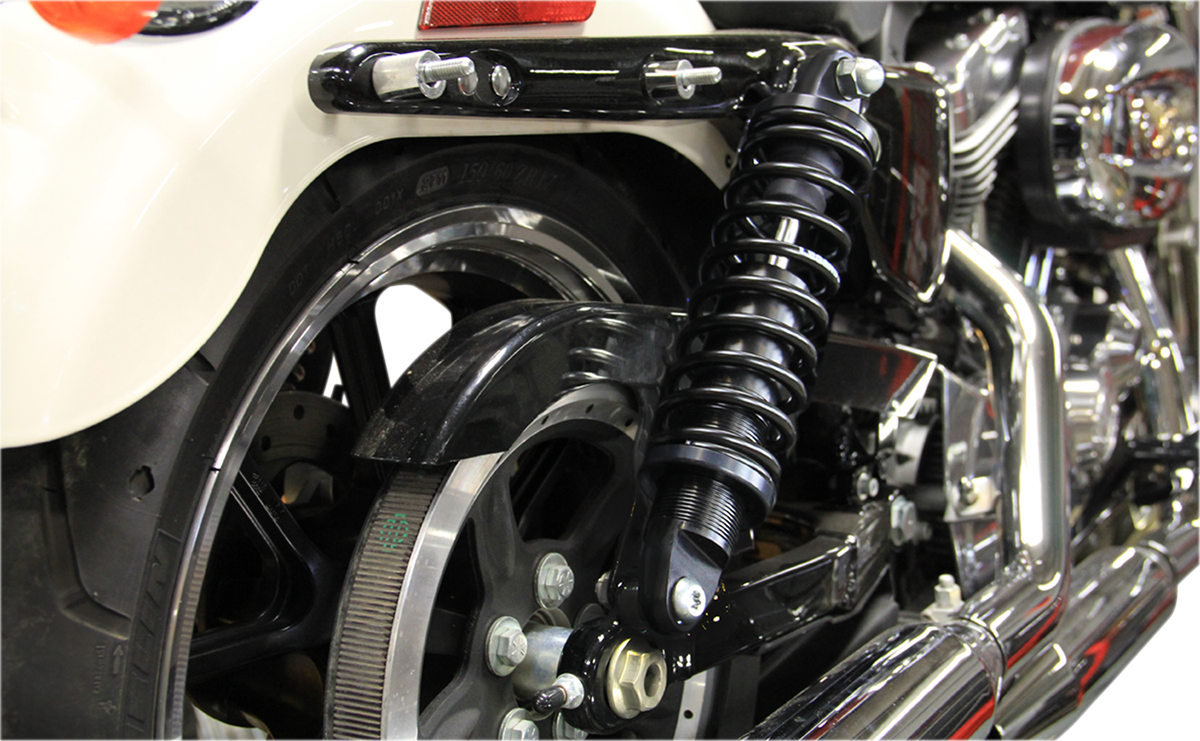 Legend Suspension REVO-A XL coil suspension in black, 12-inch adjustable suspension coil with mounting details visible.