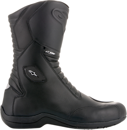 Alpinestars Andes v2 Drystar® waterproof men's motorcycle touring boots in black, US 12.5, with sturdy design and protective features.