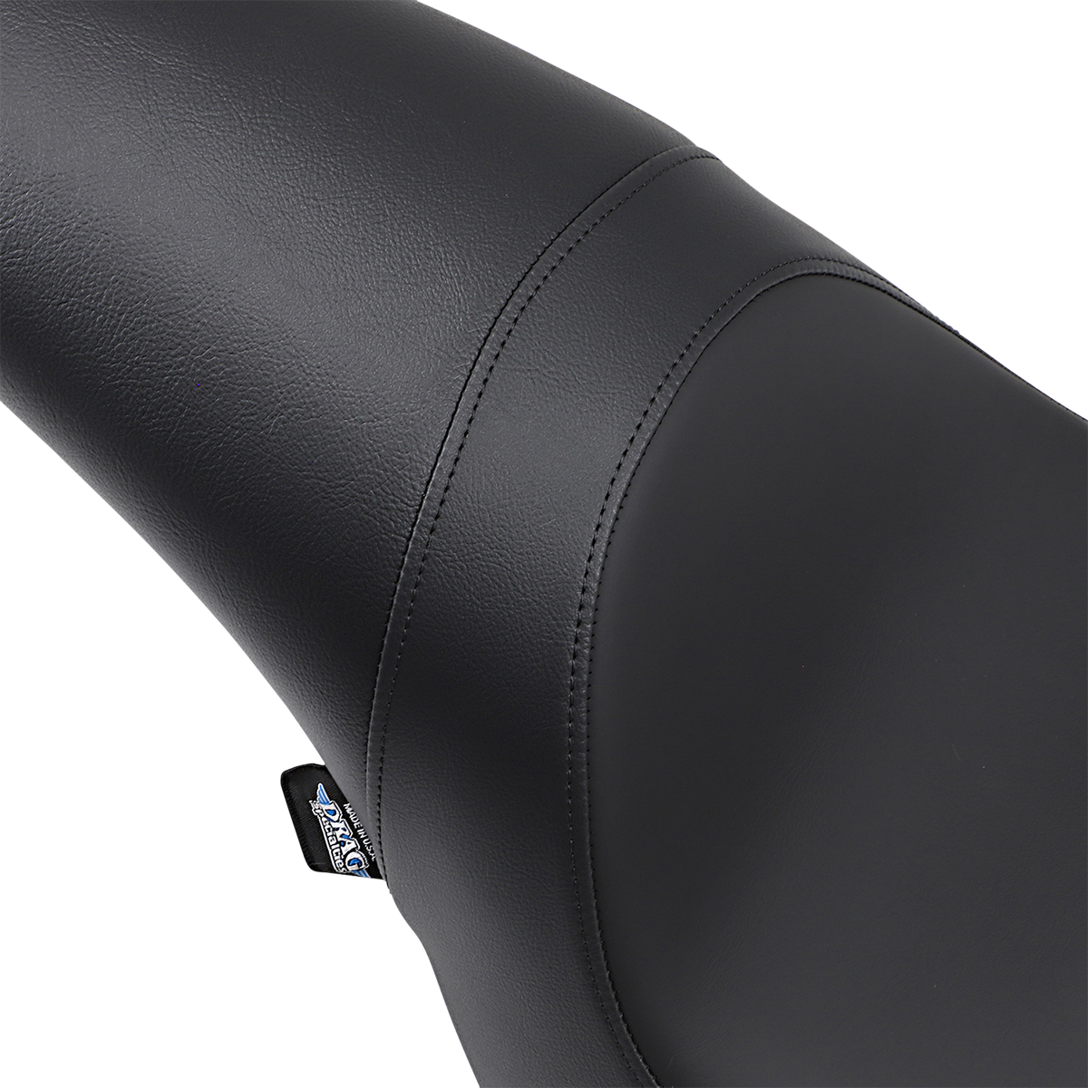 Black smooth Predator seat by Drag Specialties for Harley FL/FX 2006-2017, showing the sleek, contoured motorcycle seat design.