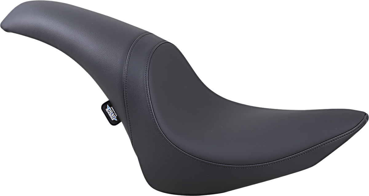 DRAG SPECIALTIES SEATS Predator Seat Smooth for Harley FL models 1984-1999, black motorcycle seat with sleek design