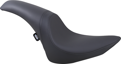 DRAG SPECIALTIES SEATS Predator Seat Smooth for Harley FL models 1984-1999, black motorcycle seat with sleek design