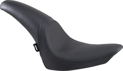 Drag Specialties Predator Seat for FL/FX motorcycles, smooth black motorcycle seat with sleek design, model 0802-0467.