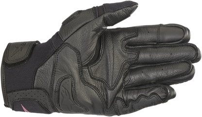 Alpinestars Stella SPX Air Carbon V2 gloves in black and fuchsia, XL size, showing the protective design and breathable materials.