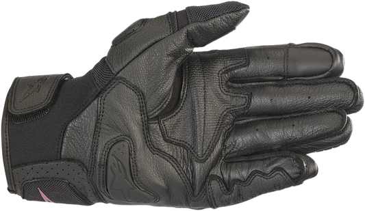 Alpinestars Stella SPX Air Carbon V2 gloves in black and fuchsia, XL size, showing the protective design and breathable materials.
