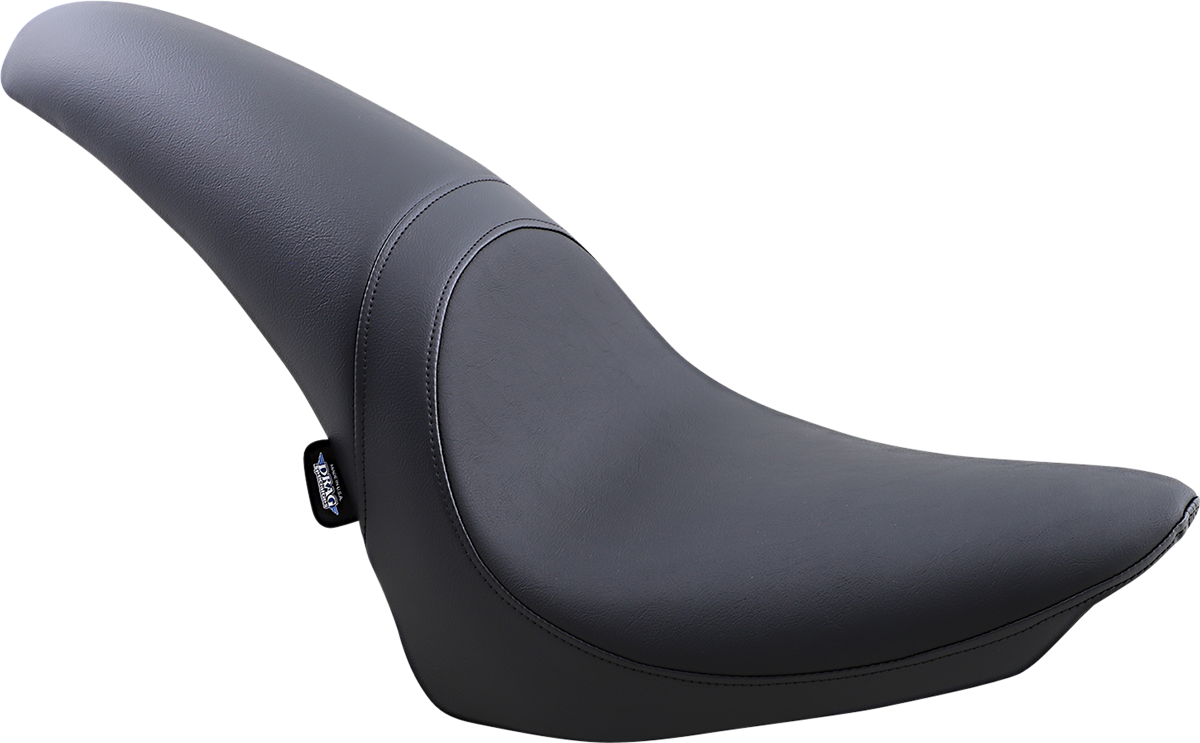 Black Drag Specialties Predator Seat for Harley FL/FX 2000-2017, smooth finish, motorcycle seat with sleek design.