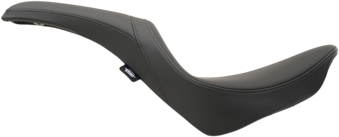 DRAG SPECIALTIES SEATS Predator seat for FL/FX 2018-2022 with solar leather finish, showing the sleek, contoured motorcycle seat.