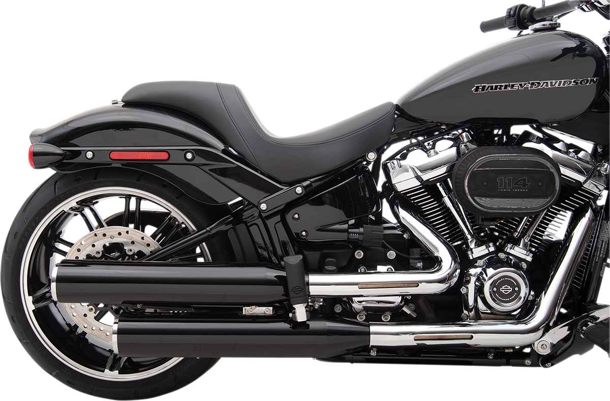 Drag Specialties Predator motorcycle seat for FXBR/S '18-'20 with smooth vinyl, designed for comfortable riding.