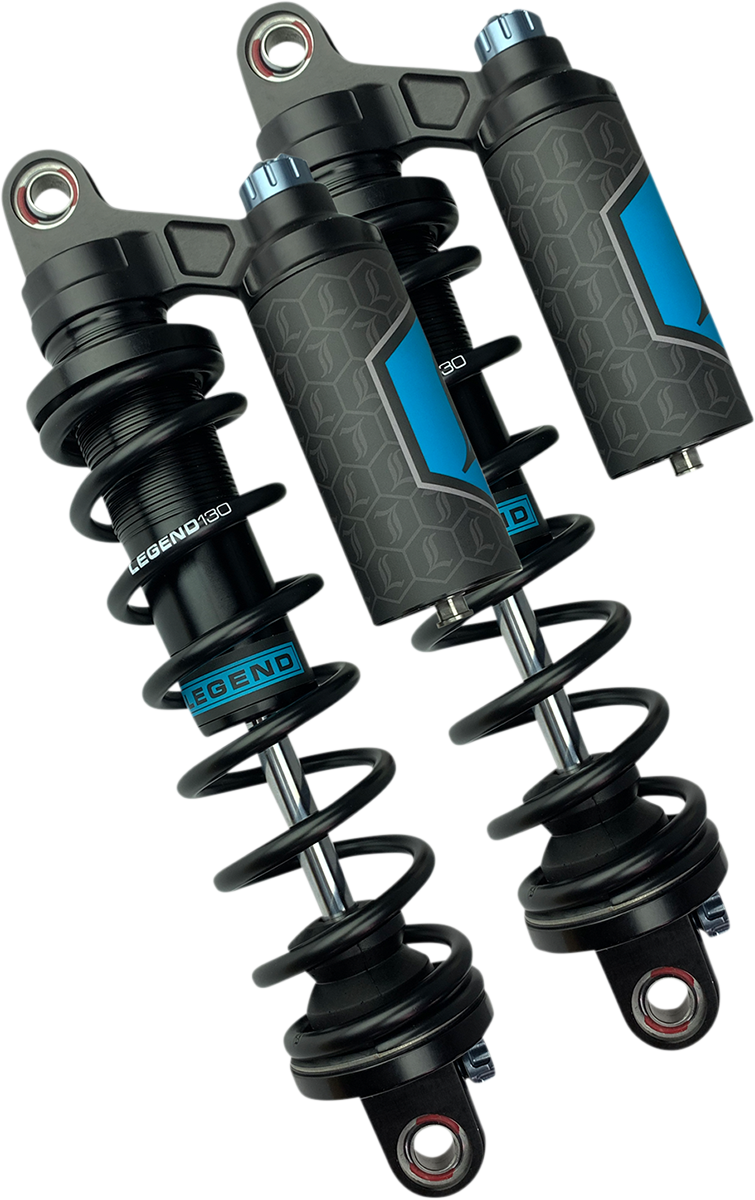 Legend Suspension Revo ARC piggyback shocks for FXR 13-inch heavy-duty motorcycle suspension system, part 1310-1899.
