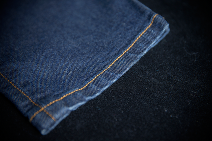 ICON Women's MH1000™ Blue Jean in US Size 6, durable Cordura denim with impact protection, showing the stylish denim fabric.