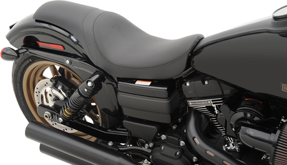 Drag Specialties Predator Seat for Dyna '06-'17 with smooth finish, motorcycle seat designed for comfort and style.