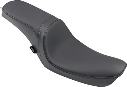 Drag Specialties Predator 2-up seat for FXD 1996-2003 with smooth finish, motorcycle seat designed for comfort and style.