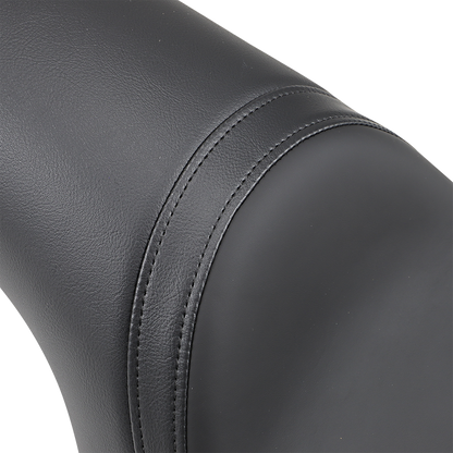 Drag Specialties Predator Seat for Harley XL 2004-2022, smooth solar reflective surface, motorcycle seat with sleek design