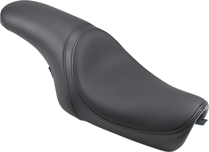 Drag Specialties Predator Seat for Harley XL 2004-2022, smooth solar reflective design, motorcycle seat with ergonomic shape.